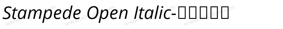 Stampede Open Italic字体转换